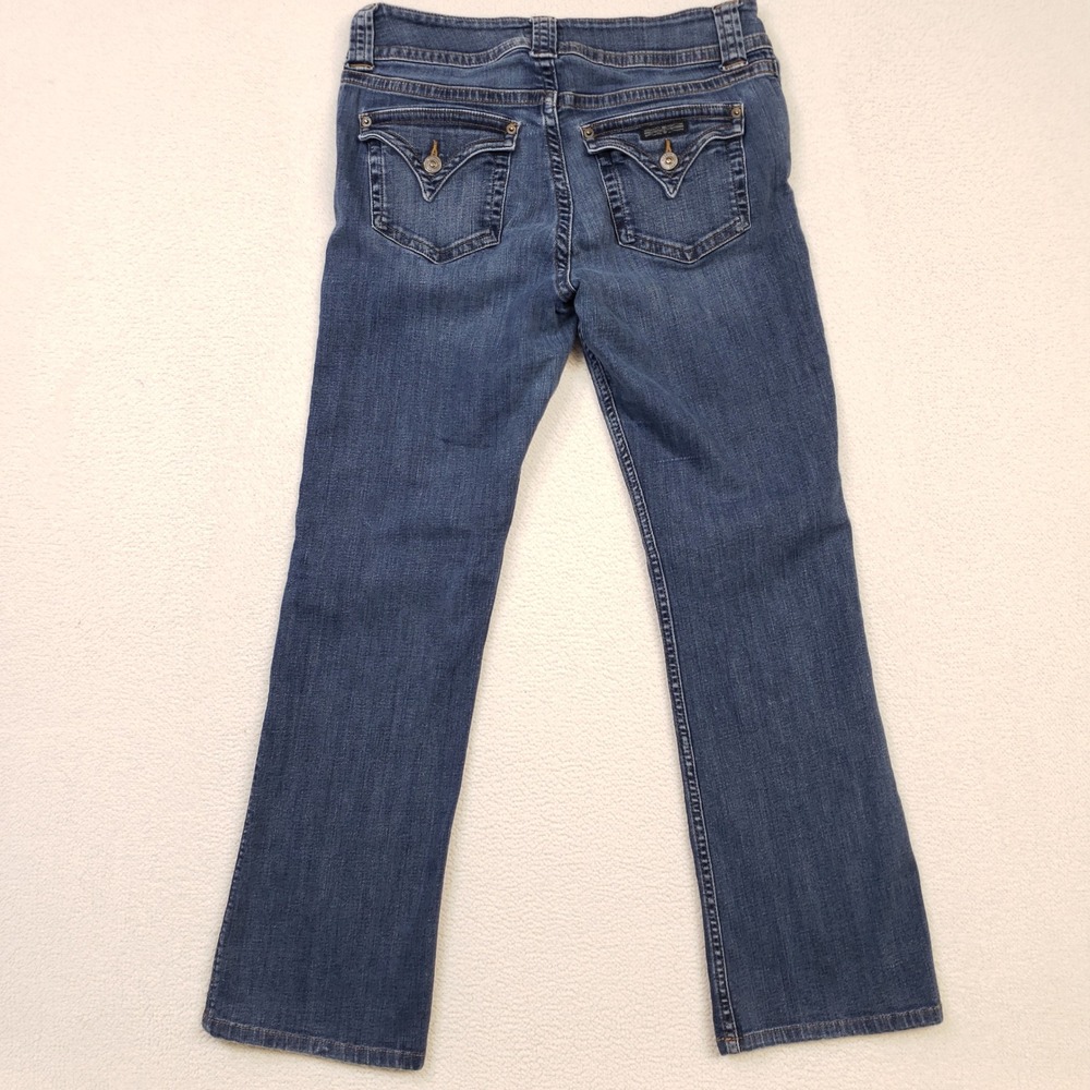 Hudson Jeans Signature Midrise Bootcut Women 32 Blue Denim Flap Pocket Stretch - Picture 4 of 12
